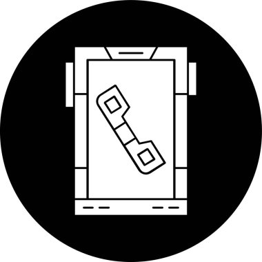 telefon arama simgesi, vektör illüstrasyonu basit tasarım