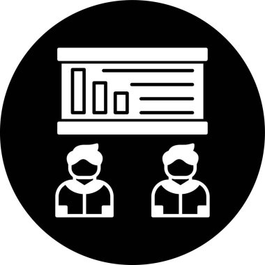 sunum simgesi, vektör illüstrasyonu basit tasarım