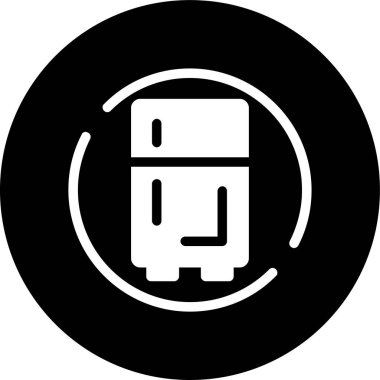 Buzdolabı simgesi, vektör illüstrasyonu basit tasarım