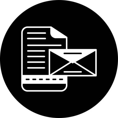 Message icon, vector illustration simple design