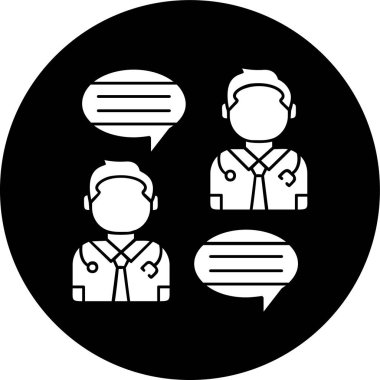 sohbet simgesi, vektör illüstrasyonu basit tasarım