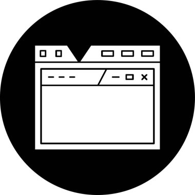 Browser icon, vector illustration simple design