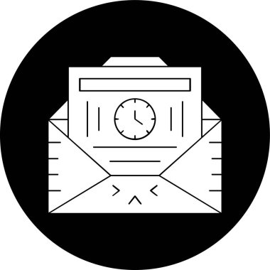 zamanlama simgesi, vektör illüstrasyonu basit tasarım