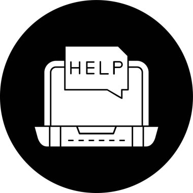 yardım simgesi, vektör illüstrasyonu basit tasarım