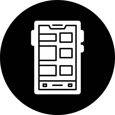 akıllı telefon simgesi, vektör illüstrasyonu basit tasarım