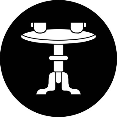 Kahve Masası simgesi, vektör illüstrasyonu basit tasarım