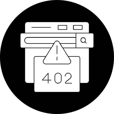 402 Hata simgesi, vektör illüstrasyonu basit tasarım