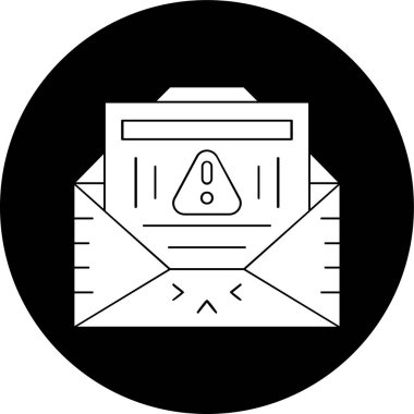 Scam simgesi, vektör illüstrasyonu basit tasarım