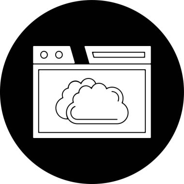 Browser icon, vector illustration simple design