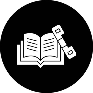 Telefon Defteri simgesi, vektör illüstrasyonu basit tasarım