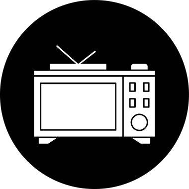 televizyon simgesi, vektör illüstrasyonu basit tasarım