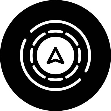 Pusula - kuzey simgesi, vektör illüstrasyonu basit tasarım