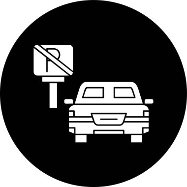 Park Simgesi Yok, vektör illüstrasyonu basit tasarım