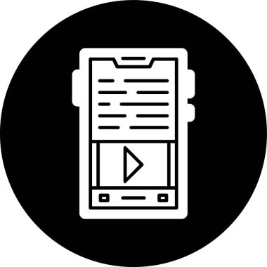 akıllı telefon simgesi, vektör illüstrasyonu basit tasarım