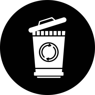 Trash icon, vector illustration simple design