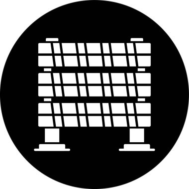 Barikat simgesi, vektör illüstrasyonu basit tasarım