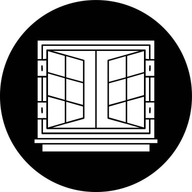 pencere simgesi, vektör illüstrasyonu basit tasarım