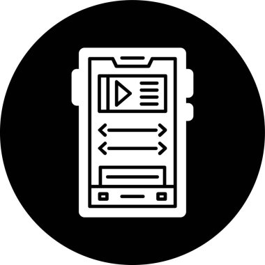 akıllı telefon simgesi, vektör illüstrasyonu basit tasarım