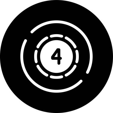 4 simge, vektör illüstrasyonu basit tasarım