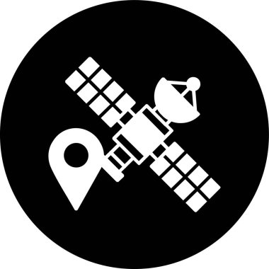 uydu simgesi, vektör illüstrasyonu basit tasarım