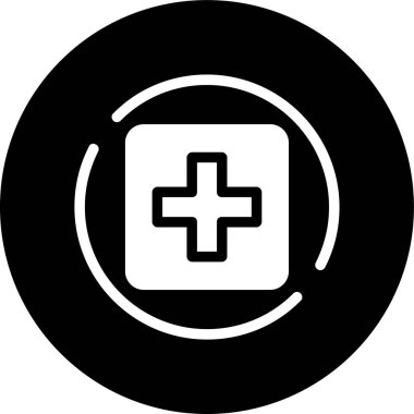 Eczane simgesi, vektör illüstrasyonu basit tasarım