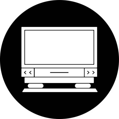 monitör simgesi, vektör illüstrasyonu basit tasarım