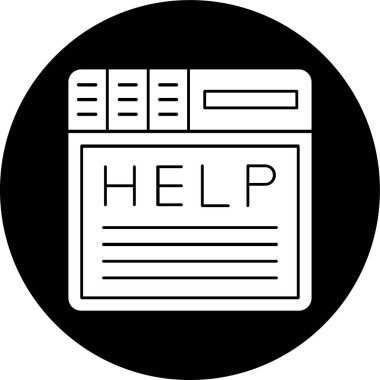 yardım simgesi, vektör illüstrasyonu basit tasarım