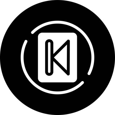 Önceki Kare simgesi, vektör illüstrasyonu basit tasarım