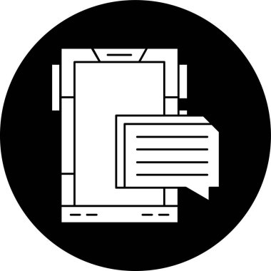 Message icon, vector illustration simple design