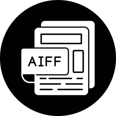 AIFF Dosya simgesi, vektör illüstrasyonu basit tasarım