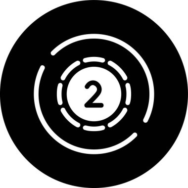 2 simge, vektör illüstrasyonu basit tasarım