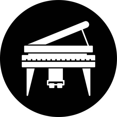 piyano simgesi, vektör illüstrasyonu basit tasarım