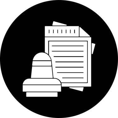 Damga Aracı simgesi, vektör illüstrasyonu basit tasarım