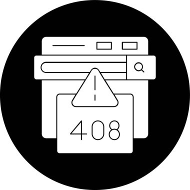 408 Hata simgesi, vektör illüstrasyonu basit tasarım
