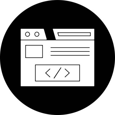 Browser icon, vector illustration simple design