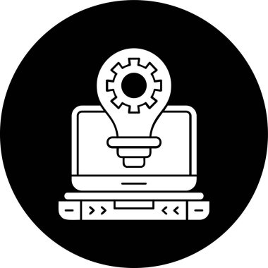 dizüstü bilgisayar simgesi, vektör illüstrasyonu basit tasarım