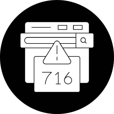 716 Hata simgesi, vektör illüstrasyonu basit tasarım