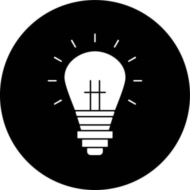 ampul simgesi, vektör illüstrasyonu basit tasarım