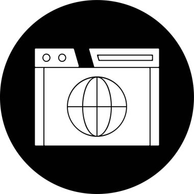 Browser icon, vector illustration simple design