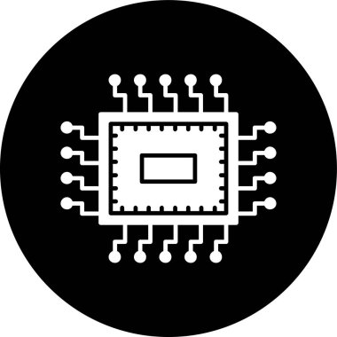 çip simgesi, vektör illüstrasyonu basit tasarım