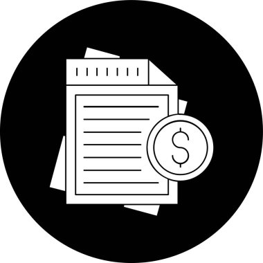 belge simgesi, vektör illüstrasyonu basit tasarım