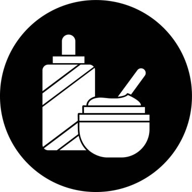 Saç boyası simgesi, vektör çizimi basit tasarım