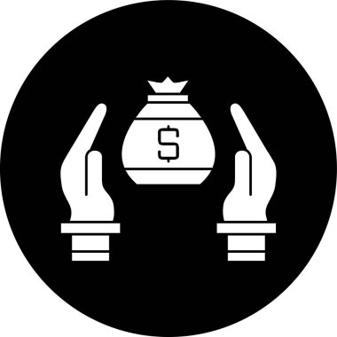 Tasarruf simgesi, vektör illüstrasyonu basit tasarım