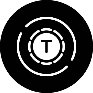 T simgesi, vektör illüstrasyonu basit tasarım