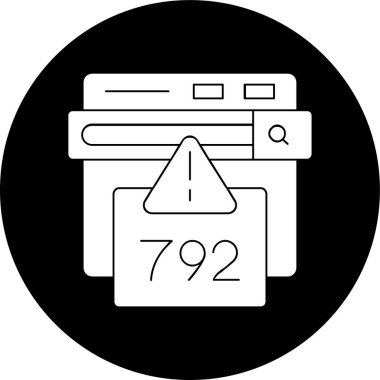 792 Hata simgesi, vektör illüstrasyonu basit tasarım