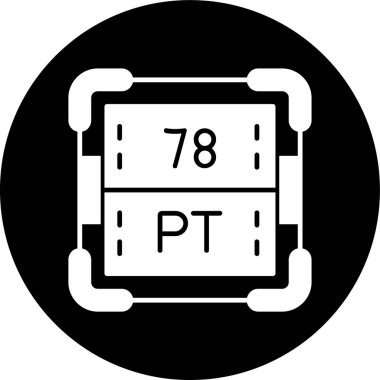 Platin simge, vektör illüstrasyonu basit tasarım