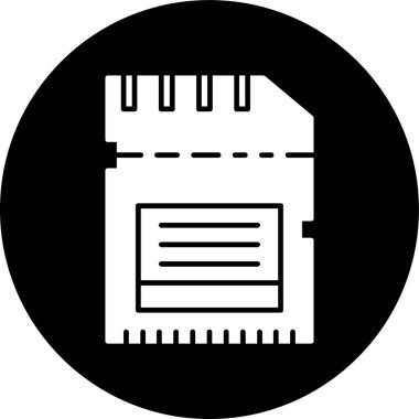 Sd Kart simgesi, vektör illüstrasyonu basit tasarım