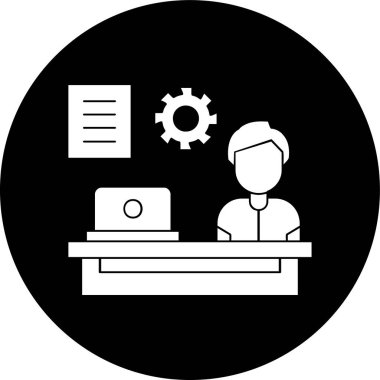 Çoklu görev simgesi, vektör illüstrasyonu basit tasarım