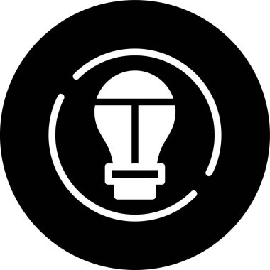 Ampul simgesi, vektör illüstrasyonu basit tasarım