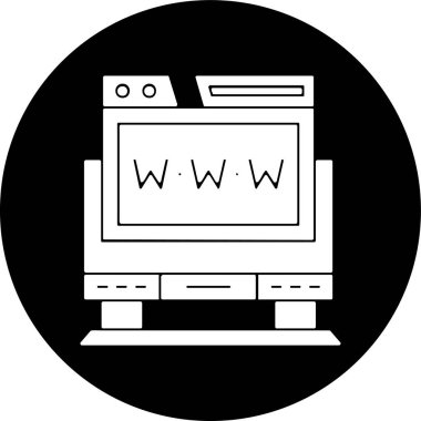 Alan adı simgesi, vektör illüstrasyonu basit tasarım